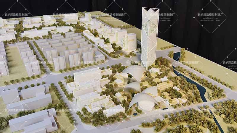 城市规划方案模型！这是个能把商务、文化、生态全装进来的沙盘